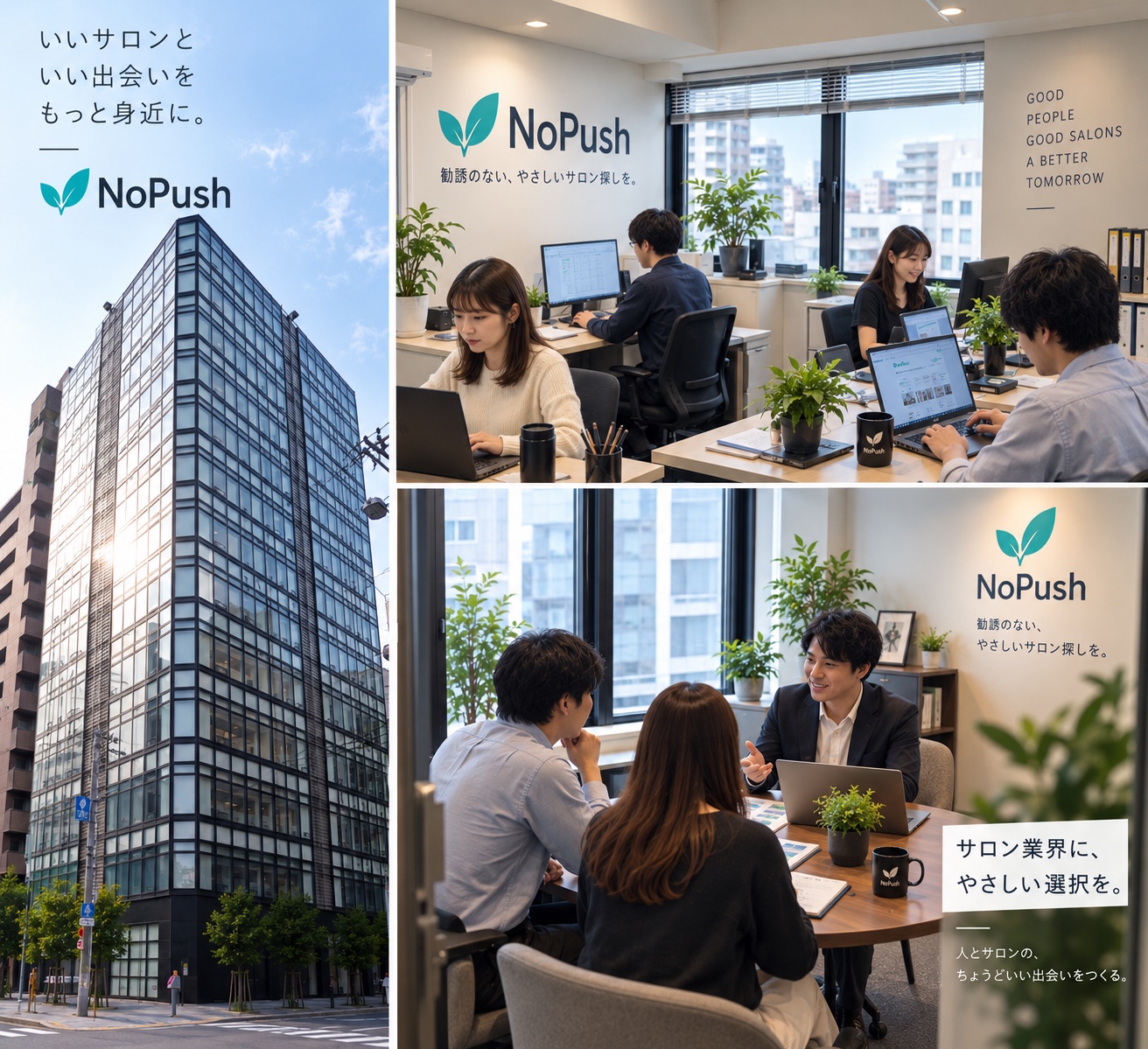 NoPushの運営拠点・業務・商談イメージ