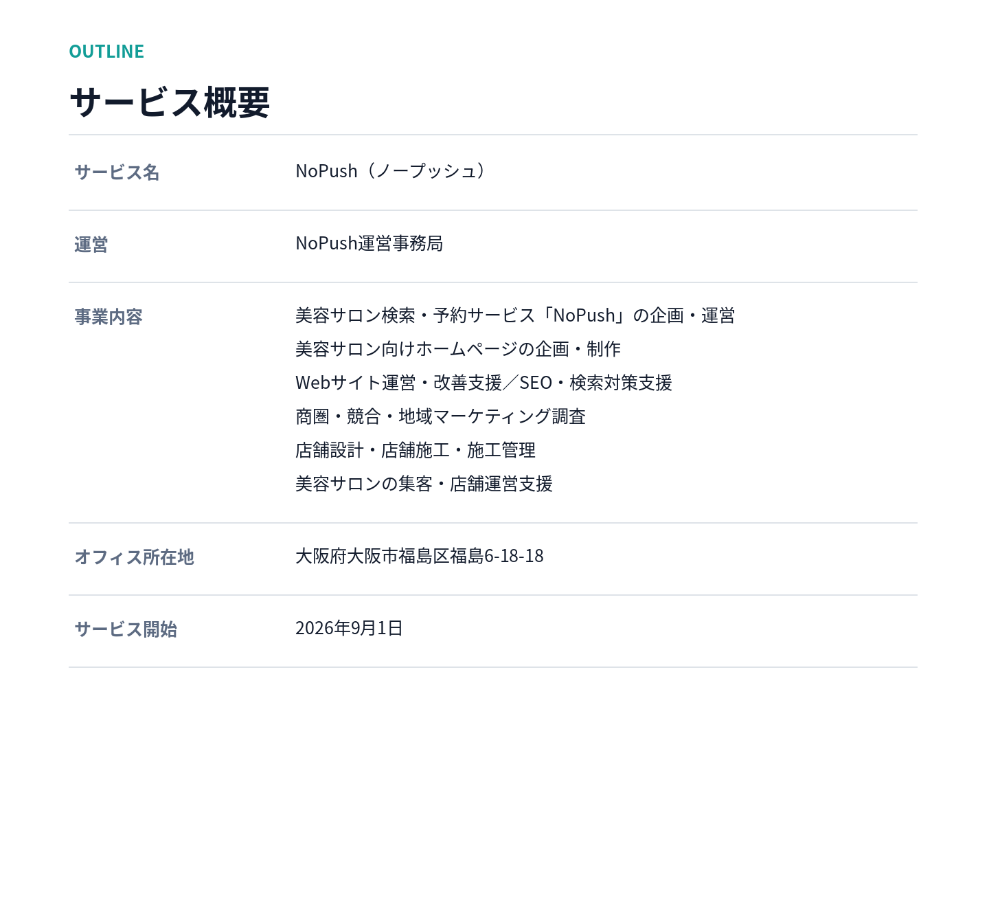 NoPush サービス概要